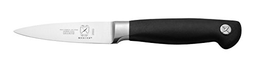 Mercer Genesis Knife Sharpener Set with Forged Peeling/Tourne Knife, 3 Inch  + Signature Series™ Portable Multi-Function Whetstone Fast Knife Sharpener  