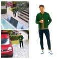thumbnail image 4 of Mini 1:64 Diorama de personaje pintado Figura deportiva Muñeca Carretera Edificio Escenario beber hombre verde, 4 of 7