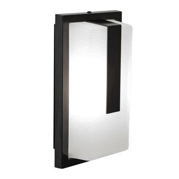 1-Light E26 Base 9W LED Bulb Exterior Wall Mount, Powder Coated Black