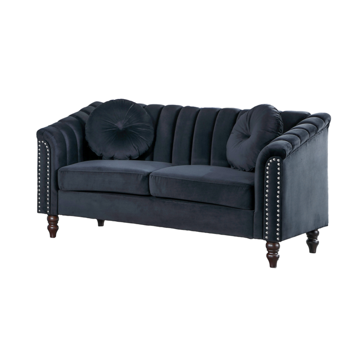 Hommoo Sofa Set,Microfiber 3-Piece Couch Living Room Sofa Set Including 3-Seater Sofa, Loveseat and Single Chair, for Apartment Furniture Set,Black