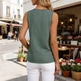 thumbnail image 3 of ShomPort Womens Tank Tops Trendy Eyelet V Neck Loose Sleeveless Shirts Casual Summer Tops, 3 of 6