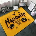thumbnail image 3 of Shaggy Area Rug, Happy Halloween Yellow Rugs for Living Room Bedroom Non Slip Door Mat Indoor Carpet Machine Washable Nursery Home Decor Floor Mats for Entryway 60x39in, 3 of 5