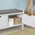 thumbnail image 4 of SoBuy FSR63-W, Shoe Bench Shoe Rack Shoe Cabinet Hallway Storage Bench with Seat Cushion, 4 of 6