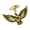 Gold, variant on Vintage Hawks Keychain With Glowing Eyes Stone For Car Keys Or Bag