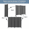 thumbnail image 6 of Gaildon 84”W×67”H 4-Pane Portable Folding Privacy Room divider,Grey, 6 of 6