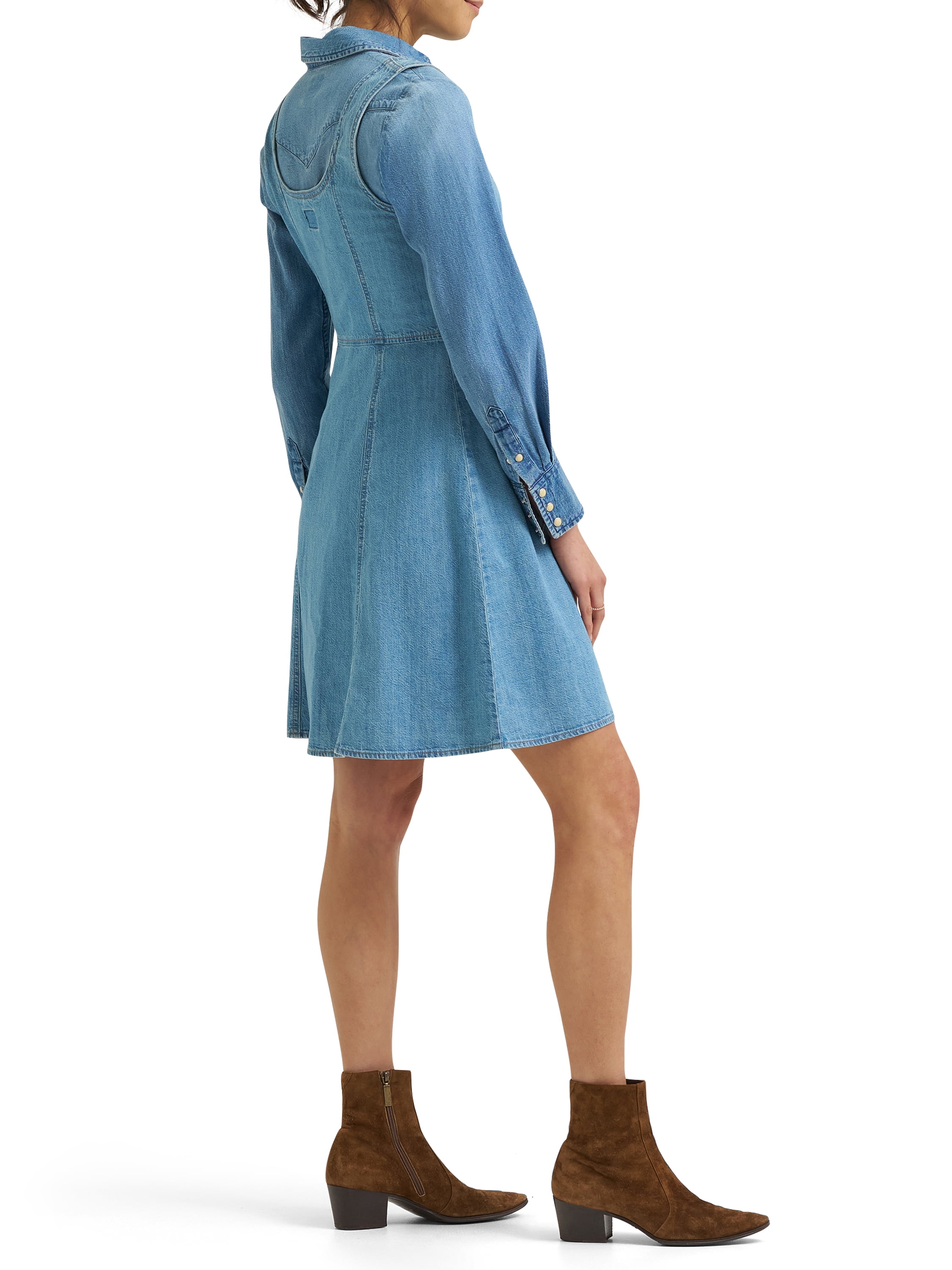 Lee® Women's and Plus Seamed Button Front Dress