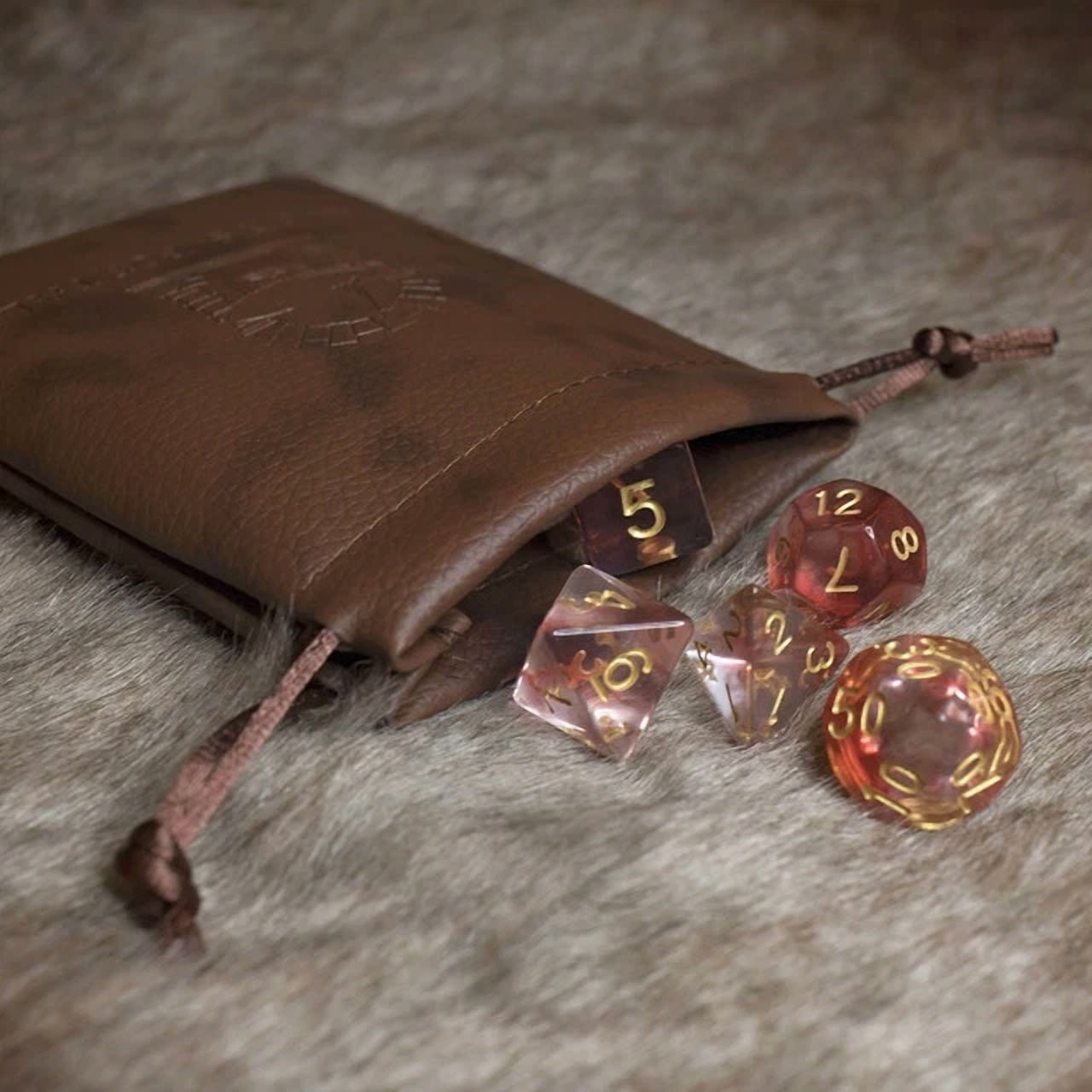 Sage'S Capsules - Clear Red Acrylic Polyhedral Dice Set Dungeons Dragons Dnd