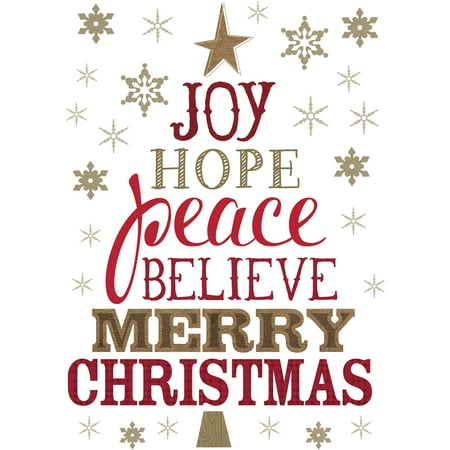  Holiday  Time Christmas  Decor  Word Tree Wall Art  Walmart  com