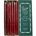 thumbnail image 1 of Patrician Hand Dipped Taper Candles 12 Pack Burgundy, Dripless and Smokeless, 1 of 4