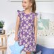 thumbnail image 4 of Balery Daisies Flowers Camisón de princesa para niñas, pijama de algodón con mangas abullonadas, suave y bonito.-XX-Large, 4 of 6