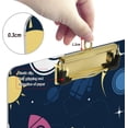 thumbnail image 4 of FMSHPON Space Rockets Clipboard Hardboard Wood Nursing Clip Board and Pull for Standard A4 Letter 13x9 inches, 4 of 8
