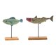 thumbnail image 1 of 2 adornos de pez de madera nórdico, decoración navideña artesanal para escritorio. EstiloD, 1 of 8