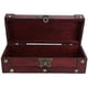 thumbnail image 4 of Caja de almacenamiento vintage estilo antiguo para joyas y adornos, organizador retro, cofre del tesoro 6702-DH, cierre plegable rojo., 4 of 14