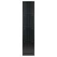 thumbnail image 4 of Contemporary Home Living 5-Piece Wooden 4x2 Storage Shelf with Foldable Woven Baskets - 53"- Black, 4 of 5