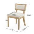 thumbnail image 3 of GDF Studio St. Steven Indoor Dining Chair, Natural+Beige, 3 of 7