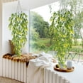 thumbnail image 6 of Fufafayo under $5 Artificial Hanging Plants, Hanging Artificial Flower Vine, Fake Plants Garland with Leaves, Wall Mounted Greenery Decor, Window Shelf Balcony Patio Room Corner Decor, 6 of 9