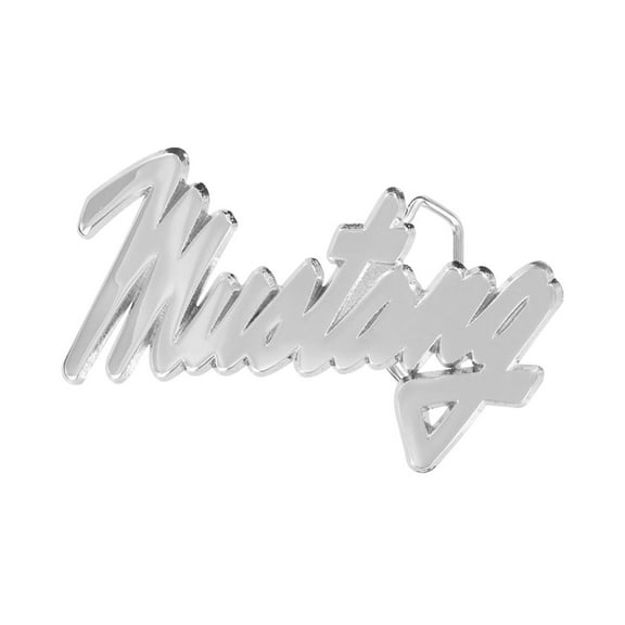 Ford Mustang script chrome plated Brass Belt Buckle