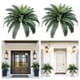 thumbnail image 2 of Pared de helechos artificiales con hojas persas grandes simuladas, arreglo floral verde, hojas de helecho Boston de plástico, decoración, 2 of 7
