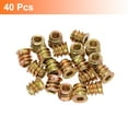 thumbnail image 3 of Uxcell Wood Furniture M4x10mm Threaded Insert Nuts Interface Hex Socket Drive 40Pack, 3 of 6
