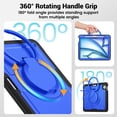 thumbnail image 4 of Decase for iPad Air 11-inch M3 (2025) / M2 (2024) Case,Rugged Shockproof Tablet Cover w/ 360° Rotating Hand Strap Foldable Hidden Stand,for iPad Air 11 Inch M3 2025/M2 2024 (Air 7th/6th Gen),Darkblue, 4 of 9