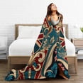 thumbnail image 3 of Baroque Floral Embroidery Blanket, Soft & Cozy For Adults & Kids, Unique, 3 of 7