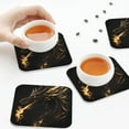 thumbnail image 5 of Disketp Black And Gold Fire Dragon Funny Coasters,6 Pcs Leather Coasters with Holder, Perfect Housewarming Hostess Gifts,Protect Furniture from Water Marks Scratch and Damage, 5 of 5