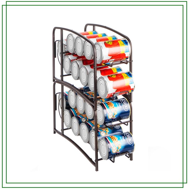 2 Pack Can Organizer Stackable Storage rack for Kitchen, Bronze