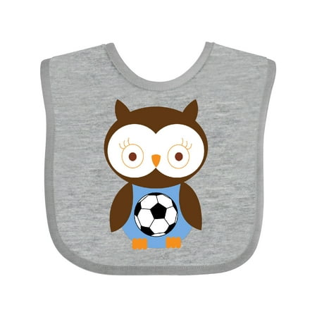 

Inktastic Soccer Player Owl Sports Gift Boys or Girls Baby Bib