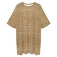 thumbnail image 3 of Textile Burlap Horizontal Background with Natural Texture Sleepshirts For Sleeping Travels Loose Sleepdress Pajama Dress Soft Nightdress Sleepwear, 3 of 7