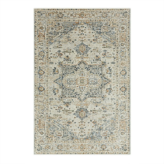 Mohawk Home Sultan Floral Indoor Polyester Area Rug, Cream, 5'3" x 8'