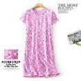 thumbnail image 3 of Cute Cartoon sleepdress women Plus size Korean sweet knit cotton nightgowns short sleeve fashion sleepwear nightdress, 3 of 7