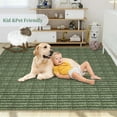 thumbnail image 6 of Garvee 10'x13' Washable Area Rug Soft Braided Print Large Rug Non-Slip Low Pile Rugs for Living Room Bedroom, Green, 6 of 7