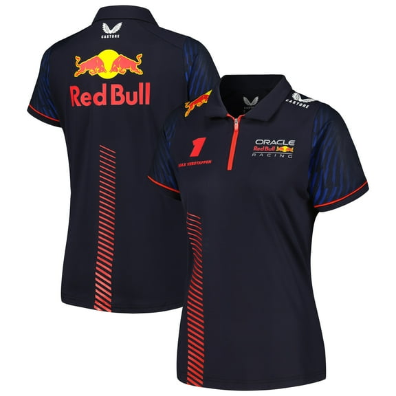 Red Bull Racing F1 Women's Max Verstappen Team Polo Shirt- Navy