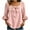 Pink#38, variant on ZVAVZ Womens Bow Tie Square Neck Blouses Ruffle 3/4 Sleeve T-shirts Cotton Fashion Going Out Dressy Tee Shirts Red S