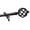 Black, variant on Twist 13/16 Inch Diameter Curtain Rod 66-120" - Satin Nickel