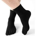 thumbnail image 5 of 5pcs Toe Socks for Men: Five Finger Cotton Athletic Crew Socks No Show Breathable Running Ankle Socks, 5 of 6
