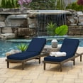 thumbnail image 3 of Arden Selections Modern Outdoor Chaise Cushion 21 x 46, Sapphire Blue Leala, 3 of 8