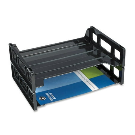 Black Foam Tray - Business Source Stacking Tray, Side Load, Letter, Black