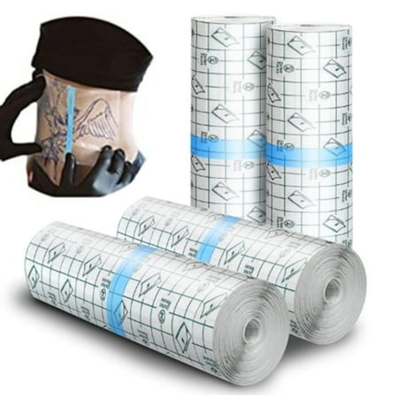 Ouwald Waterproof Tattoo Aftercare Bandage, 6" x 11 Yard Second Skin Tattoo Cover Tape, Transparent Dressing Film for Wound Healing Protective Bandages