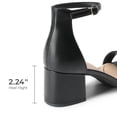 thumbnail image 4 of Sandalia DREAM PAIRS con Tacón Bajo Grueso Negro PU Talla 11, 4 of 8