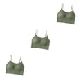 thumbnail image 3 of Sonducket Tank Crop Top Bra Lencería sexy Cómoda Ropa interior sin costuras Bralette corto Color sólido Verano Delgado Casual para verde Type1 NO1, 3 of 6