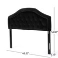 thumbnail image 4 of GDF Studio Maizyl Contemporary Tufted Full/Queen Headboard, Black Velvet, 4 of 8