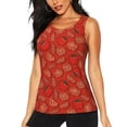 thumbnail image 1 of Fotbe Tomatoes Blusas Sin Mangas para Mujer – Estilo Casual, Corte Suelto, Slim-Fit, Cuello Redondo Deportivo, Tops de Verano para Gimnasio y Yoga-XX-Large, 1 of 7