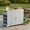 Grey+Blue, variant on Homy Casa Kitchen Island with Power Outlet, Hidden Trash Bin, Rolling Storage Cabinet with Drawers, Black
