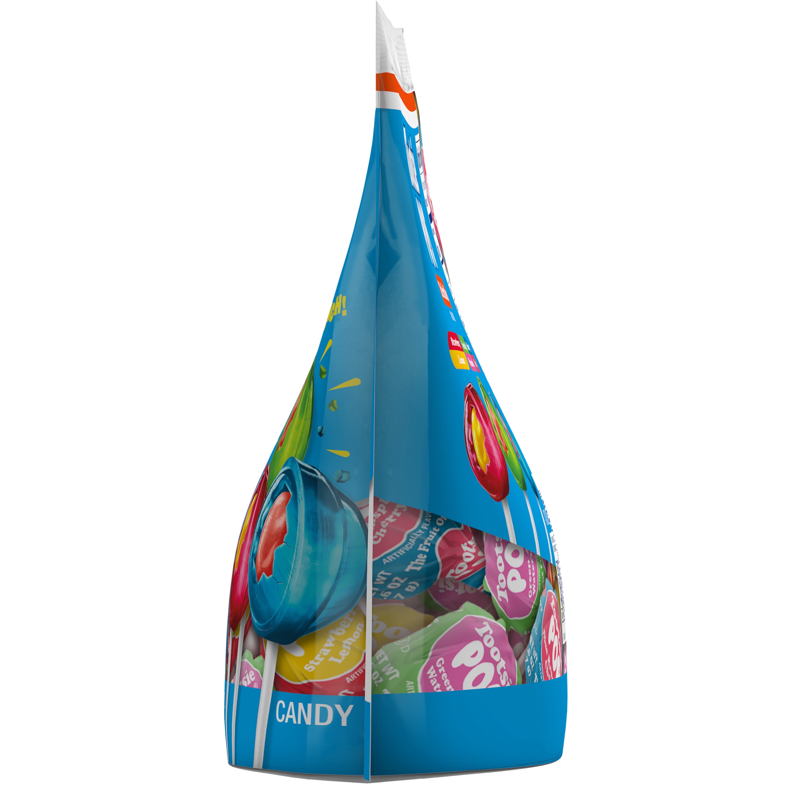 Tootsie Pops, The Fruit Ones, 10.125 oz. Bag. Peanut Free, Gluten Free. Contains Milk and Soy.