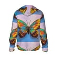 thumbnail image 3 of Gaeub Oil Painting Beautiful Butterfly Men's and Women's UPF 50+ Long-Sleeved Sun Protection Clothing, Fishing Shirt Long Sleeve Zip - Large, 3 of 9