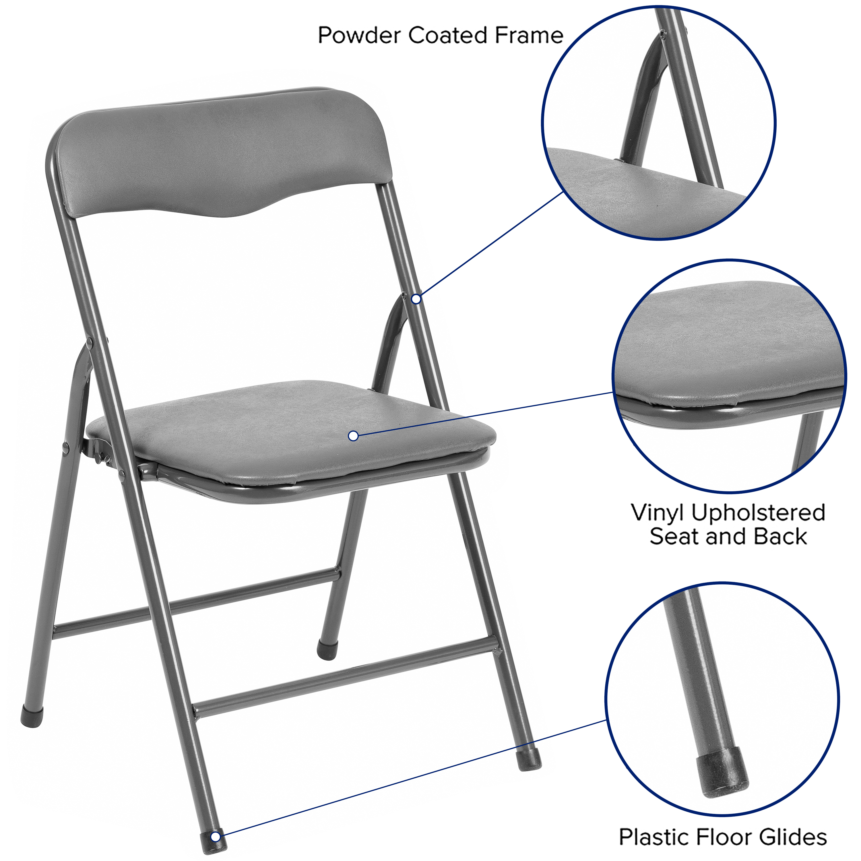 Emma + Oliver Kids Gray 5-Piece Folding Activity Table & Chair Set photo 7