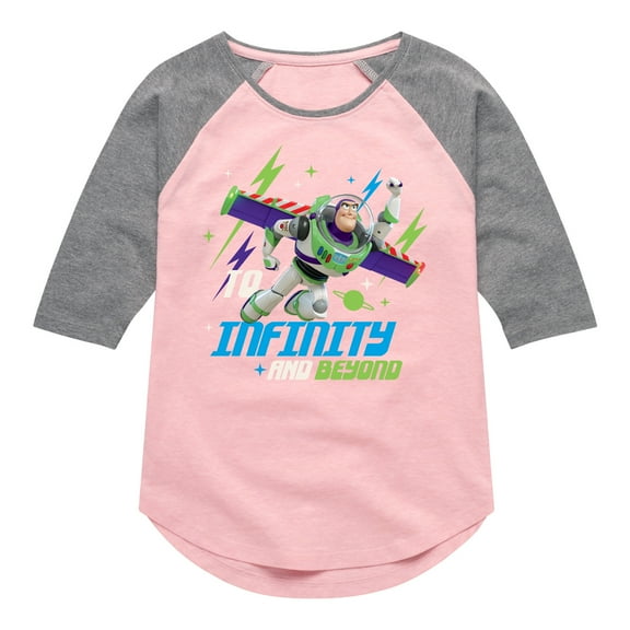 Toy Story - To Infinity and Beyond - Toddler And Youth Girls Raglan Graphic T-Shirt