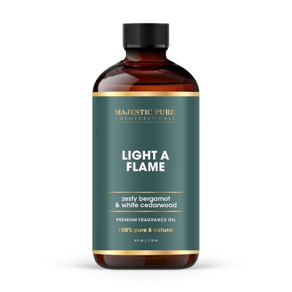 MAJESTIC PURE Zesty Bergamot & White Cedarwood Premium Oil | 100% Pure & Natural | Used in Diffuers, DIY, Self Care | 4 fl oz