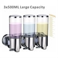 thumbnail image 2 of Dispensador de Jabón de Ducha de Pared Sin Perforaciones, Dispensador de Champú y Acondicionador para Ducha, Baño y Cocina A, 2 of 5